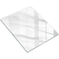 Wallfluent Glazen Snijplanken - Delicaat Marmer Snijplanken Glas - 30 cm x 40 cm - Wit Snijplanken van Glas - Glazen Snijplank - Glazen Snijplank Voor Keuken - Antislip Hakplank van Glas