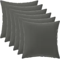vidaXL Kussensloop 6 st HEERLEN Antraciet 45 x 45 cm Polyester
