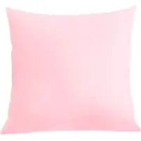 Karo Kussensloop 50x60 cm Effen Lichtroze Katoen met Rits