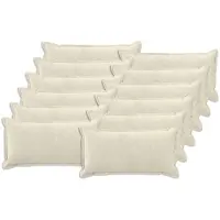 vidaXL Kussensloop 12 st HOUTEN Crèmekleurig 40 x 80 cm