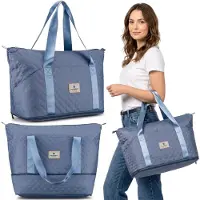 Sarcia.eu PETERSON Blauwe sport- en reistas, training, fitness, voor de sportschool, dames schoudertas 50x40x18 cm