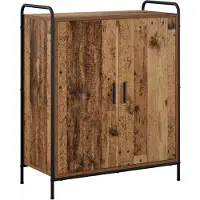 vidaXL - Schoenenkast - 76 - x - 36,5 - x - 93 - cm - Bewerkt - hout - Oud - hout