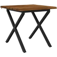 vidaXL Eettafel met levendige rand 70 x 70 x 75 cm Massief Acacia Hout