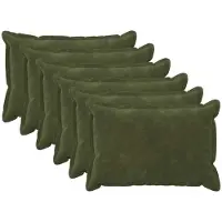 vidaXL Kussensloop 6 st HOUTEN Groen 40 x 60 cm Microfiber Fleece