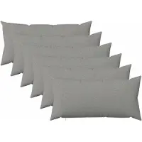 vidaXL Kussensloop 6 st HEERLEN Wolkgrijs 40 x 80 cm Stof