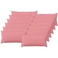 vidaXL Kussensloop 12 st HEERLEN Roze 40 x 80 cm Stof