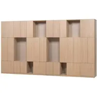 Woood Build Wandkast Combinatie 376 cm - Eiken Decor - Naturel