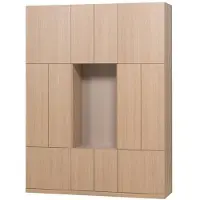 Woood Build Wandkast Combinatie 162 cm - Eiken Decor - Naturel
