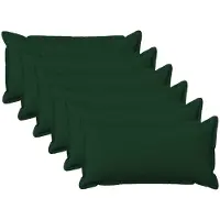vidaXL Kussensloop 6 st HOUTEN Donkergroen 40 x 70 cm Faux Linnen