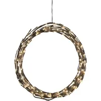 Konstsmide 3365-600 Deurkrans met verlichting Krans Warmwit LED Bruin