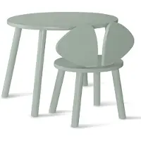 Nofred Mouse set kinderstoel + tafel Olijfgroen