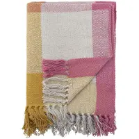 Creative Collection katoenen geruite plaid Hadley 160x130 cm - meerkleurig