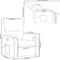 vidaXL Massagestoel met crèmekleurige stof