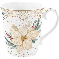 Marco polo Easy Life Porseleinen Mok 275ml - Kerst Poinsettia