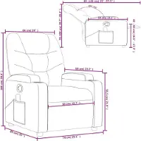 vidaXL Massagestoel met crèmekleurige stof
