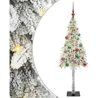 vidaXL Kerstboom met 150 LED met standaard Wit 150 cm PE en Staal