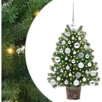 vidaXL Kunstkerstboom met 150 LED met standaard Groen 75 cm PE en PVC