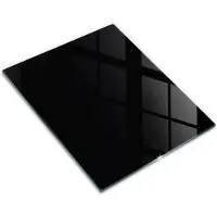Wallfluent Glazen Snijplanken - Zwart Snijplanken Glas - 30 cm x 40 cm - Zwart Snijplanken van Glas - Glazen Serveerplank - Snijplank van Glas met Print - Glazen Snijplank met Antislip
