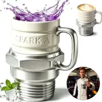 No-name Merkloos RVS Mok - Industriële Bougie Design, 350ml