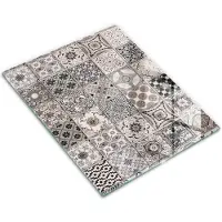 Wallfluent Glazen Snijplanken - Decoratieve Tegels Snijplanken Glas - 30 cm x 40 cm - Grijs Snijplanken van Glas - Glazen Hakplank - Glazen Snijplank Voor Keuken - Antislip Glazen Snijplank