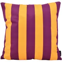 NOVÉE Streep Aubergine/Okergeel Kussenhoes | 45x45 cm | Katoen/Polyester