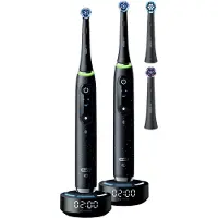 Oral-B iO 10 Zwart en Zwart Duo Pack + 4 Opzetborstels