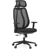 Hjh OFFICE Bureaustoel / draaistoel Filaro met gaas / stof zwart
