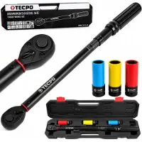 TECPO Momentsleutel Set 1/2" 20-200Nm met Dop 17-19-21mm