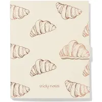 HEMA Sticky notes boekje 12x1x14.5cm croissant (gebroken wit)