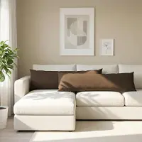 vidaXL Kussensloop 2 st HEERLEN Bruin 40 x 145 cm Stof