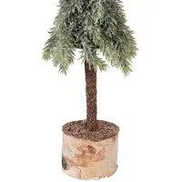 Clayre & Eef Mini-kunstkerstboom, diameter 10 cm, hoogte 35 cm, groen, hout