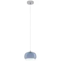 Eglo Hanglamp Belomontejo, dimbaar, blauw, Woon-/ Eetkamer, Glas, Jong wonen, hanglamp