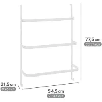 Wenko handdoekhouder Irpinia wit - metaal - 21,5 x 54,5 x 77,5 cm