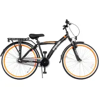 Aventuri Roady 3.0 Jongensfiets 26 Inch - Kinderfiets voor 10 tot 14 Jaar - 3 Versnellingen - Zwart/oranje