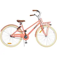 Aventuri Urban Aluminium Meisjesfiets 26 Inch - Kinderfiets voor 10 tot 14 jaar - Met standaard - Zalmroze