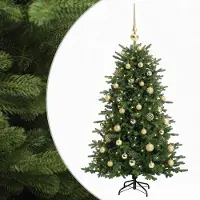 vidaXL Kunstkerstboom met kerstbal 150 cm 150 LED's Warmwit