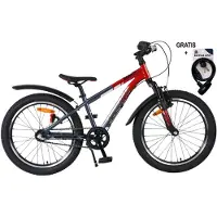 Volare XC Race Kinderfiets - 20 inch - Rood Grijs - Shimano Nexus 3 - Met gratis kabelslot