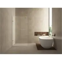 Wiesbaden Less inloopdouche 900 x 2000 x 8 mm nano helder glas/geborsteld messing