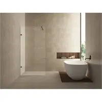 Wiesbaden Inloopdouche less 90x200 cm 8 mm nano helder glas gunmetal