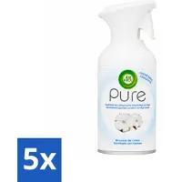 Air Wick 5 x - Spray - Zachtheid Van Katoen - Luchtverfrisser - 250 ml - Voordeelverpakking - 5 stuks