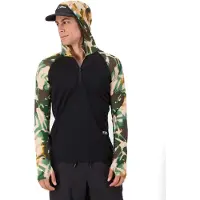 Mons Royale - Temple Merino Long Sleeve Hood - Merinolongsleeve S, zwart