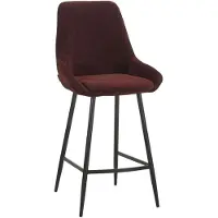 Bronx71 Barkruk Lynn velvet paars 71 cm - barstoel