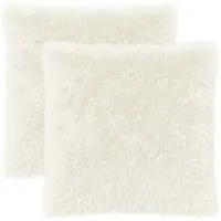 vidaXL Kussensloop 2 st HEERLEN Wit 65 x 65 cm PV Fleece