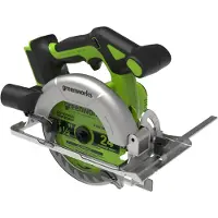 Greenworks 24 V borstelloze draadloze cirkelzaag, 165 mm, 5000 RPM, 20 mm zaagblad, instelbare zaagdiepte 45°/90°, ledverlichting, zonder accu en oplader