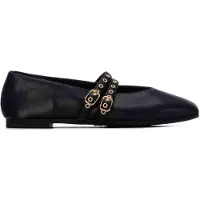 Xti Dames Ballerina's 146405 zwart (40), Plat, Gesp, Casual 14640501-NEGRO