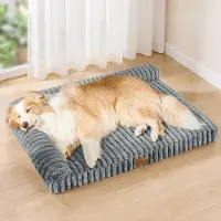 Dripio Orthopedisch hondenbed, 91x61 cm, donkergrijs, wasbaar