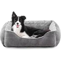 Dripio Orthopedisch hondenbed, 76x61x23 cm, grijs, wasbaar