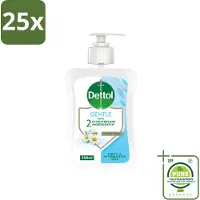 Dettol 25 x - Handzeep - Gentle - Kamille & Katoenbloesem - 250 ml - Grootverpakking - Vaatwasstrips - Handzeep - Antibacterieel - Melkzuur - Glycerine - Huidverzorging