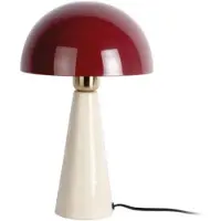 Leitmotiv Prague LED Tafellamp | 1x E27 25W | Off white/burgundy red