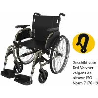 Rehasense Icon 20 - Luxe Lichtgewicht Rolstoel - Zitbreedte 45 cm - Standaard met comfort zitkussen van 6 cm dik